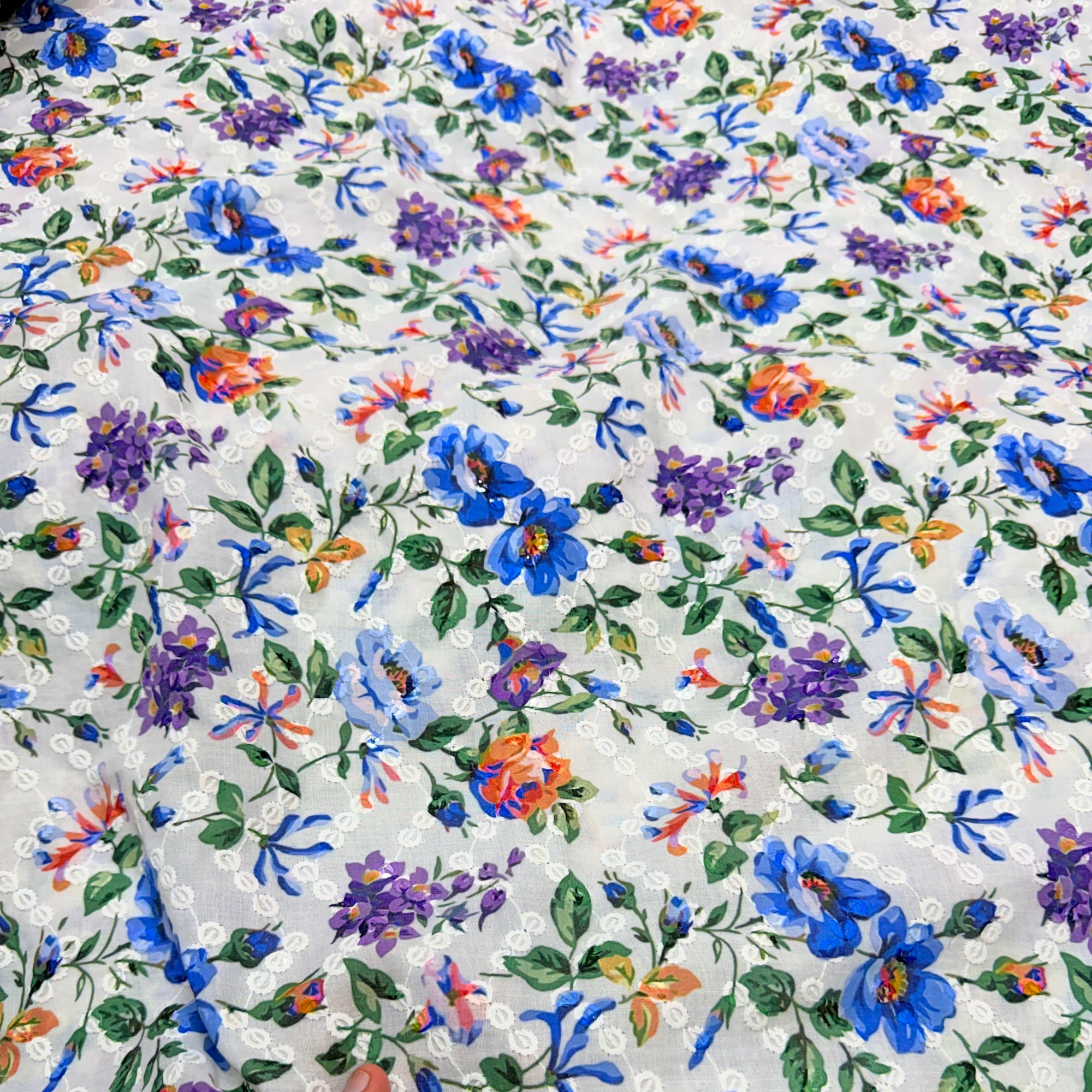 Most Premium Pure Cotton Sequin Lakhnawi Printed (Big WIDTH!!)