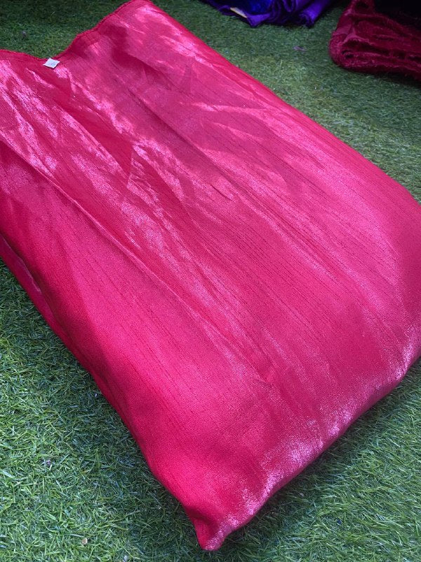 Most Premium Collection Of Silk Fabric - Raw Khaadi SILK ( Hot PINK )