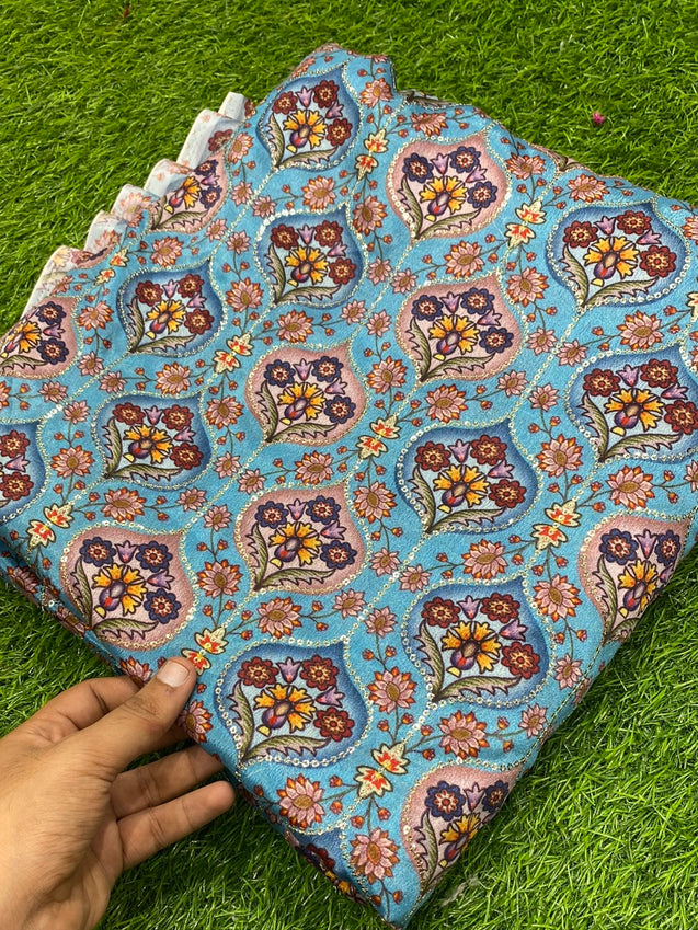 Premium Pure Quality Of CHINON CHIFFON With Fine Zari & Position