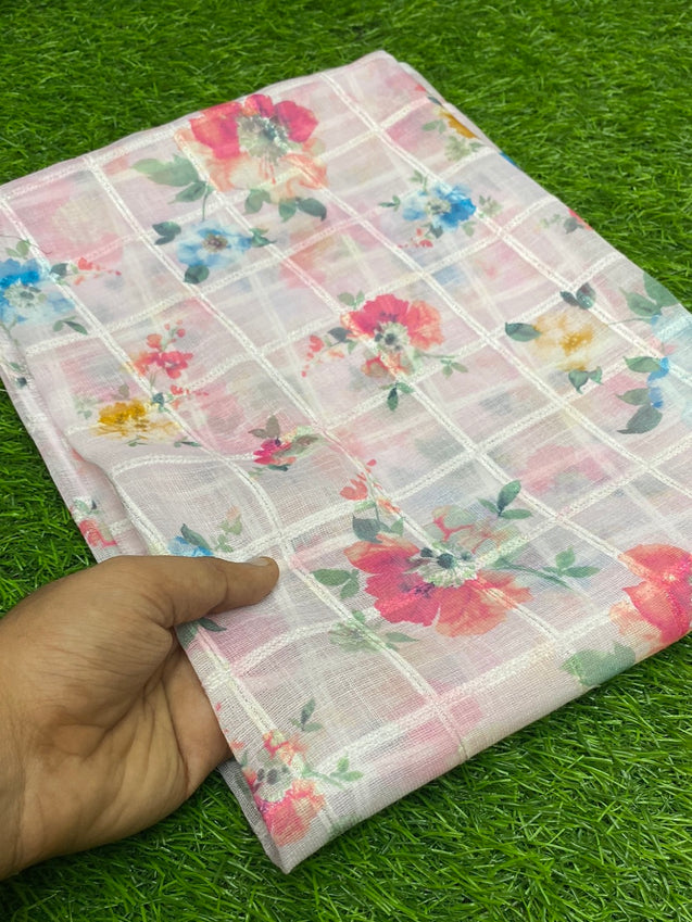 PREMIUM EMBROIDERED COTTON Fabric On SALE Cut Size Of. 0.80 Meter