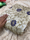 PREMIUM PURE EMBROIDERED SILK FABRIC On SALE Cut Size Of. 3.70 Meter