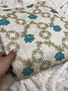 PREMIUM PURE EMBROIDERED SILK FABRIC On SALE Cut Size Of. 4.50 Meter