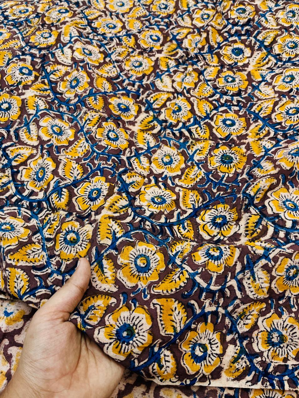 Most Traditional Premium Quality Of Pure Kalamkari Ajrakh Printed Fabric - On Pure Cotton 80*80