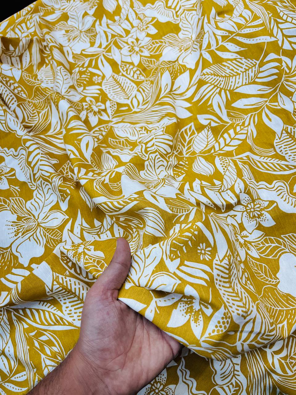 Most Premium Pure Viscose LINEN Cotton FABRIC Printed (Big WIDTH!!)
