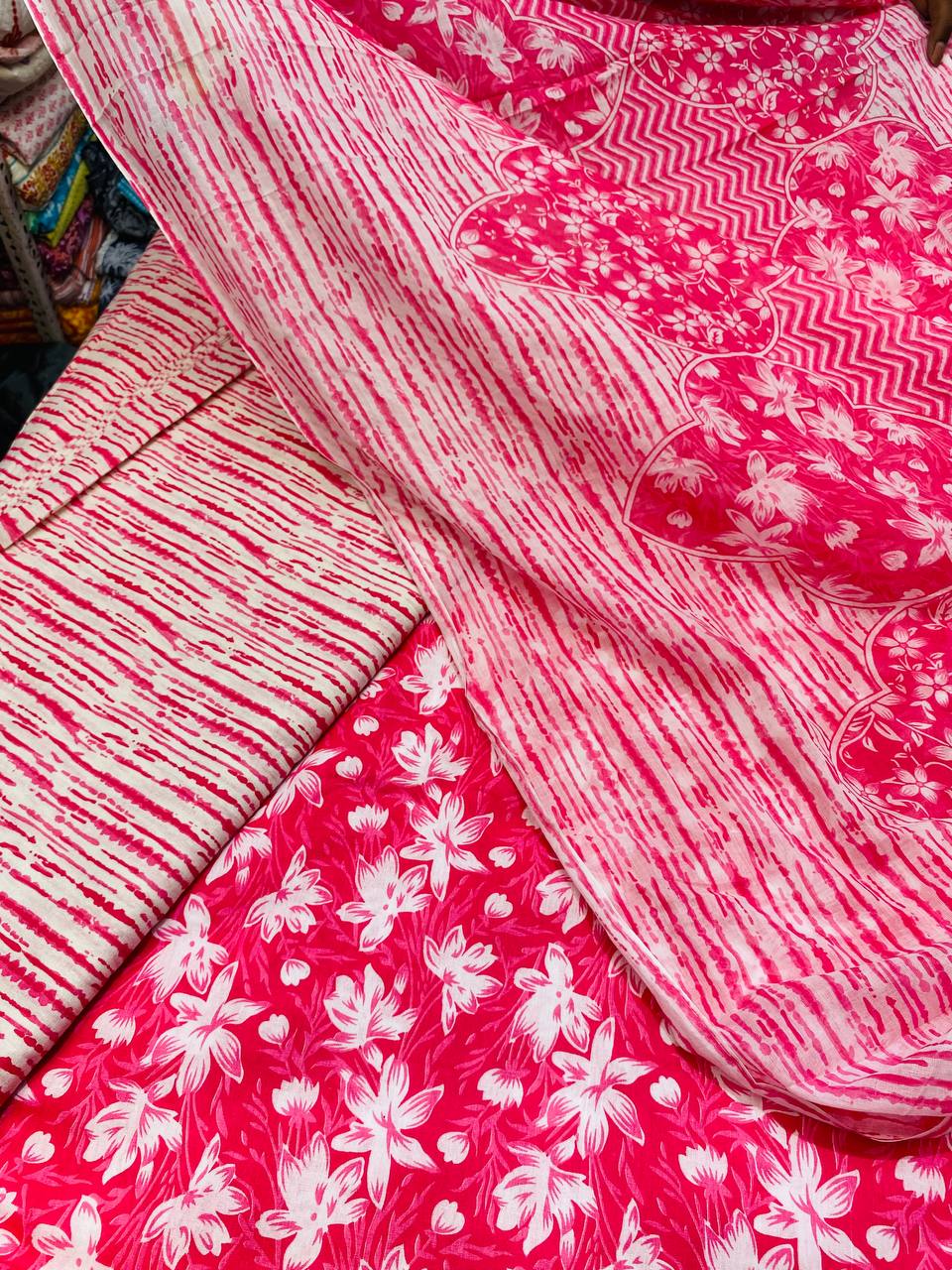 Premium Pure Cotton PRINTED Suits (Complete Suit With Dupatta)