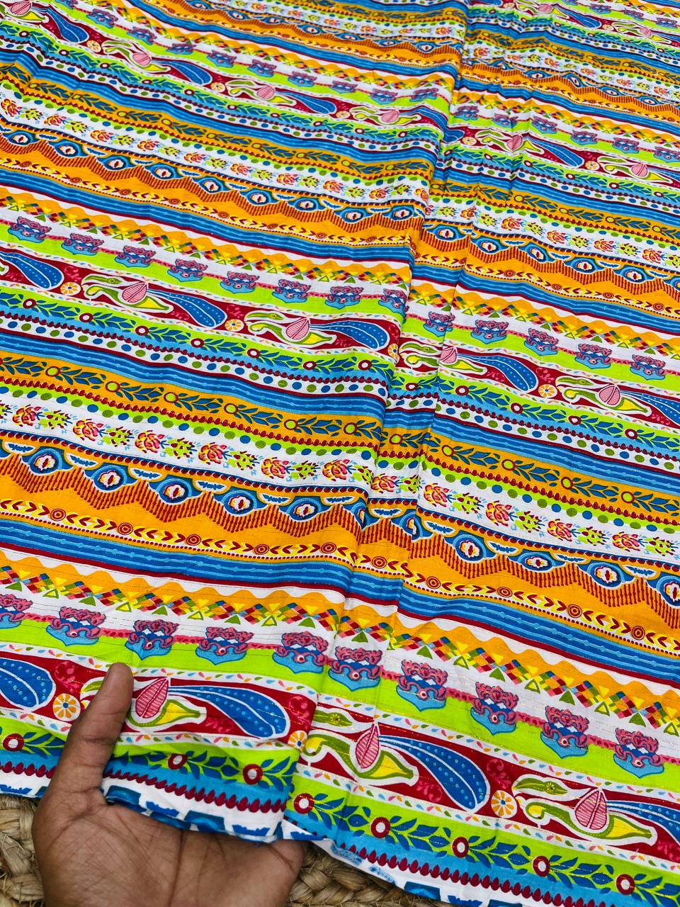 (2.5 Meter Cut SIZE) Most Premium Pure Cotton 80*80 Fabric With Digital PRINTED