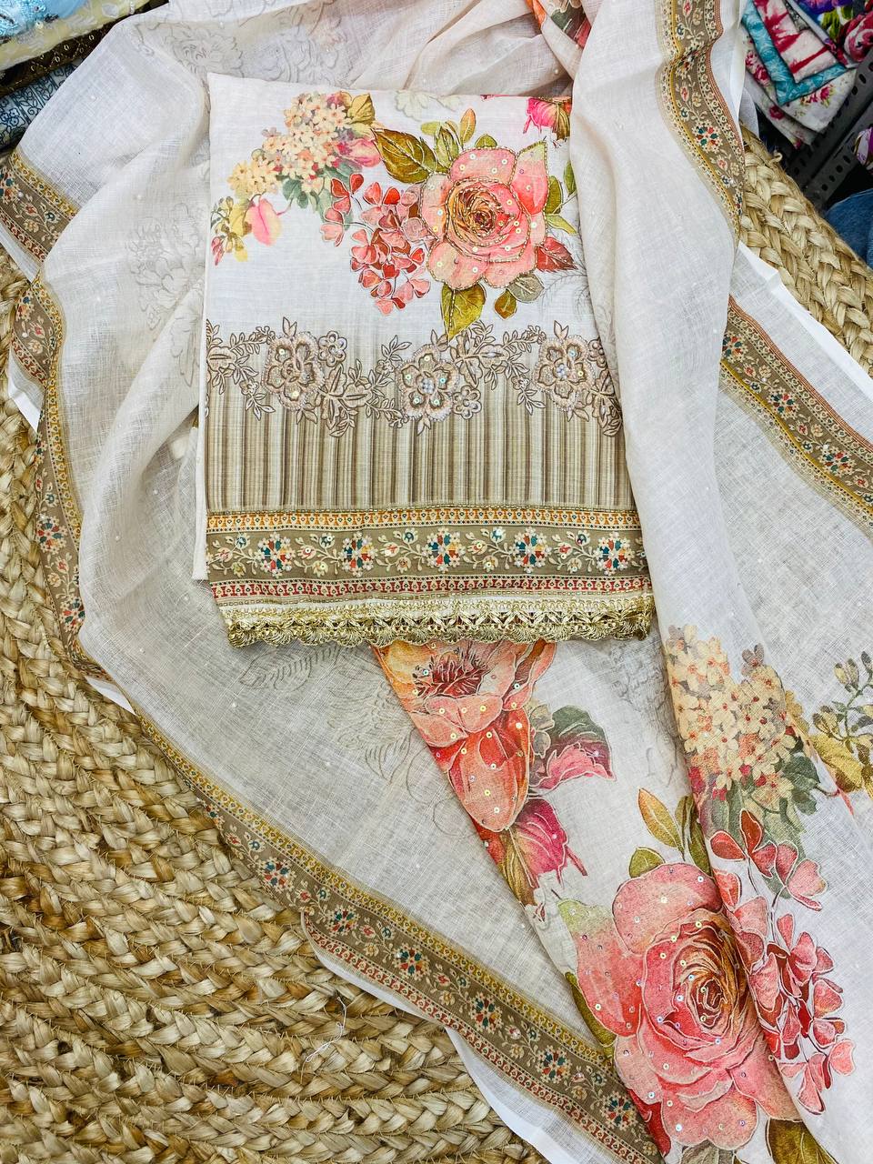 (SALE Prices) Premium Pure Suits (Complete Suit Set With Dupatta)