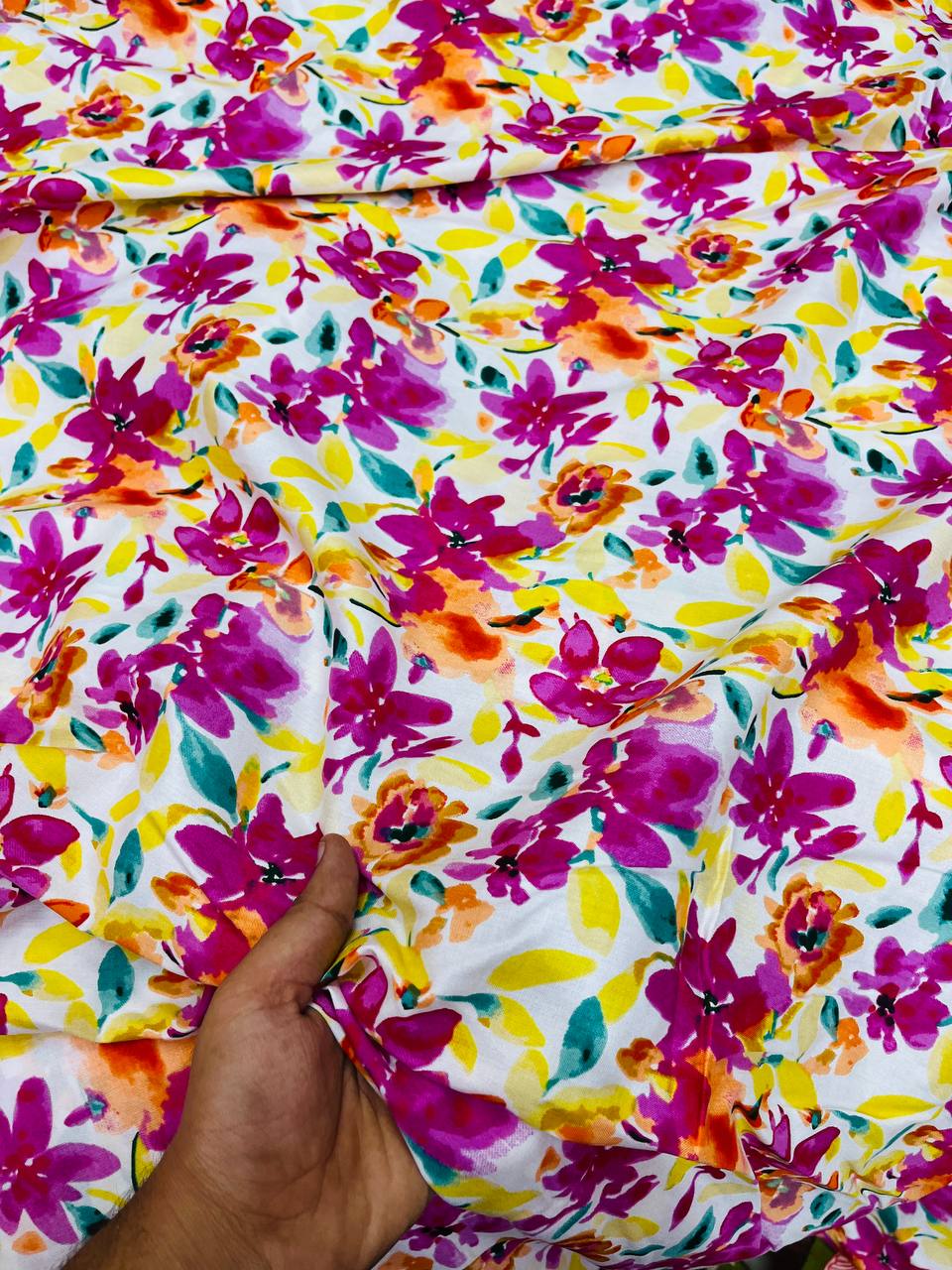 Premium Pure Modal Cotton FABRIC Digital PRINTED (Big WIDTH!!)