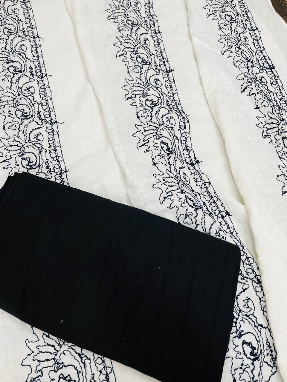 Premium Pure Cotton Suit Set (Fancy Thread Work)