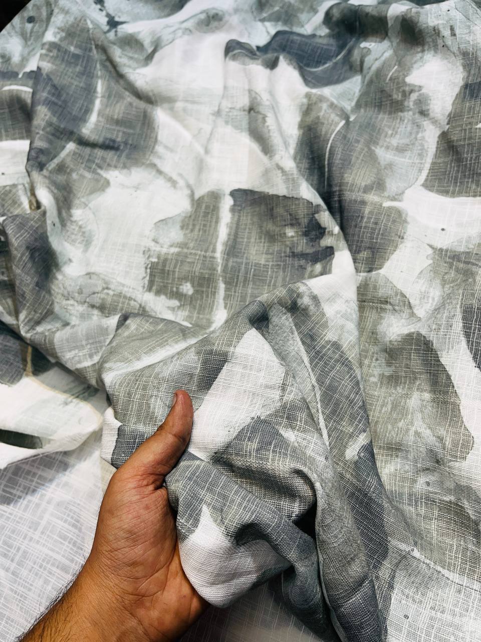 Most Premium Pure Viscose LINEN Cotton FABRIC Printed (Big WIDTH!!)