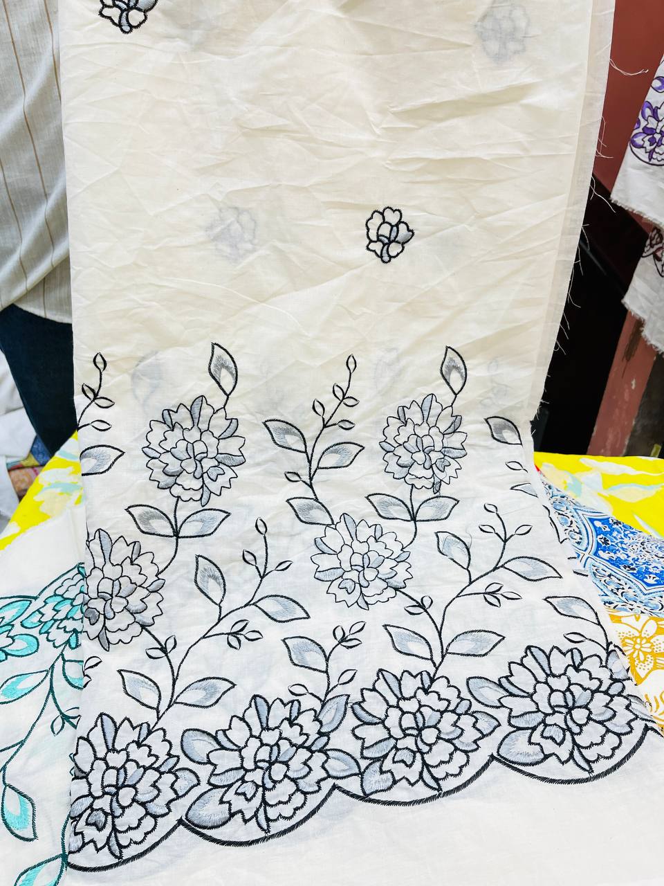 Premium Pure Cotton Suit Set (Fine Embroidery)