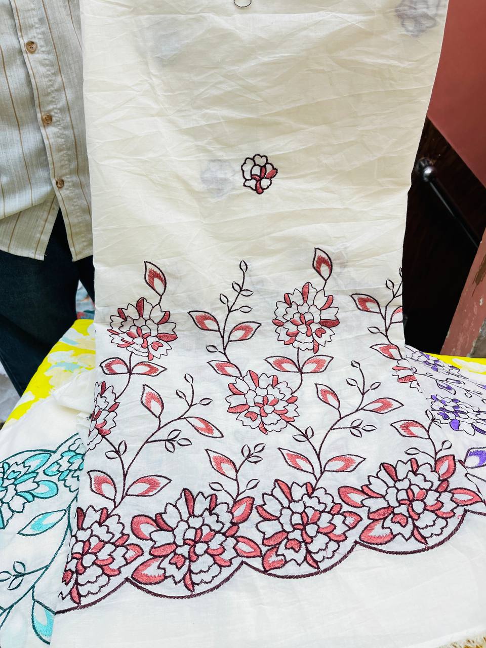 Premium Pure Cotton Suit Set (Fine Embroidery)