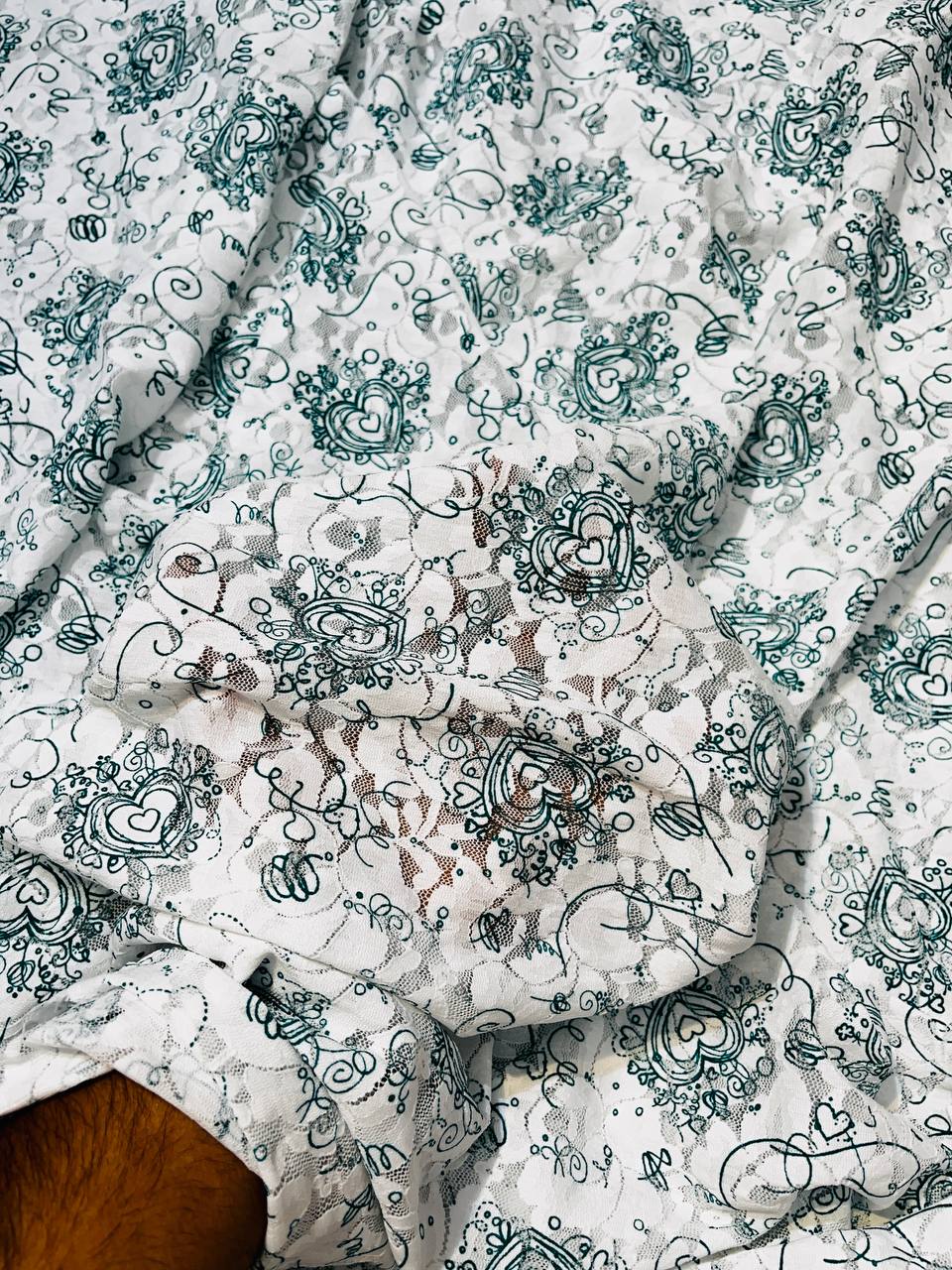 (SALE) Premium Imported Crosia PRINTED  Embroidery FABRIC (Big WIDTH!!)