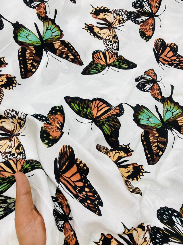 Most Premium BRANDED Pure Muslin Cotton PRINTED FABRIC (Big WIDTH!!)