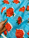 Most Premium BRANDED Pure Dobby LINEN Cotton PRINTED FABRIC (Big WIDTH!!)