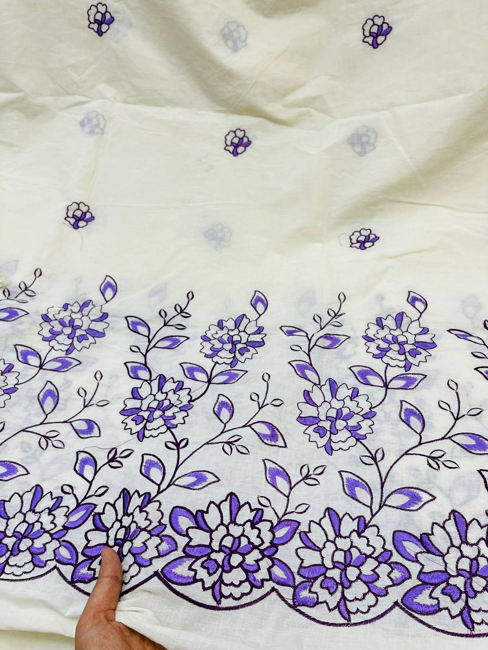 Premium Fine Thread Embroidery On Pure Cotton 80*80 FABRIC (Big WIDTH!!)