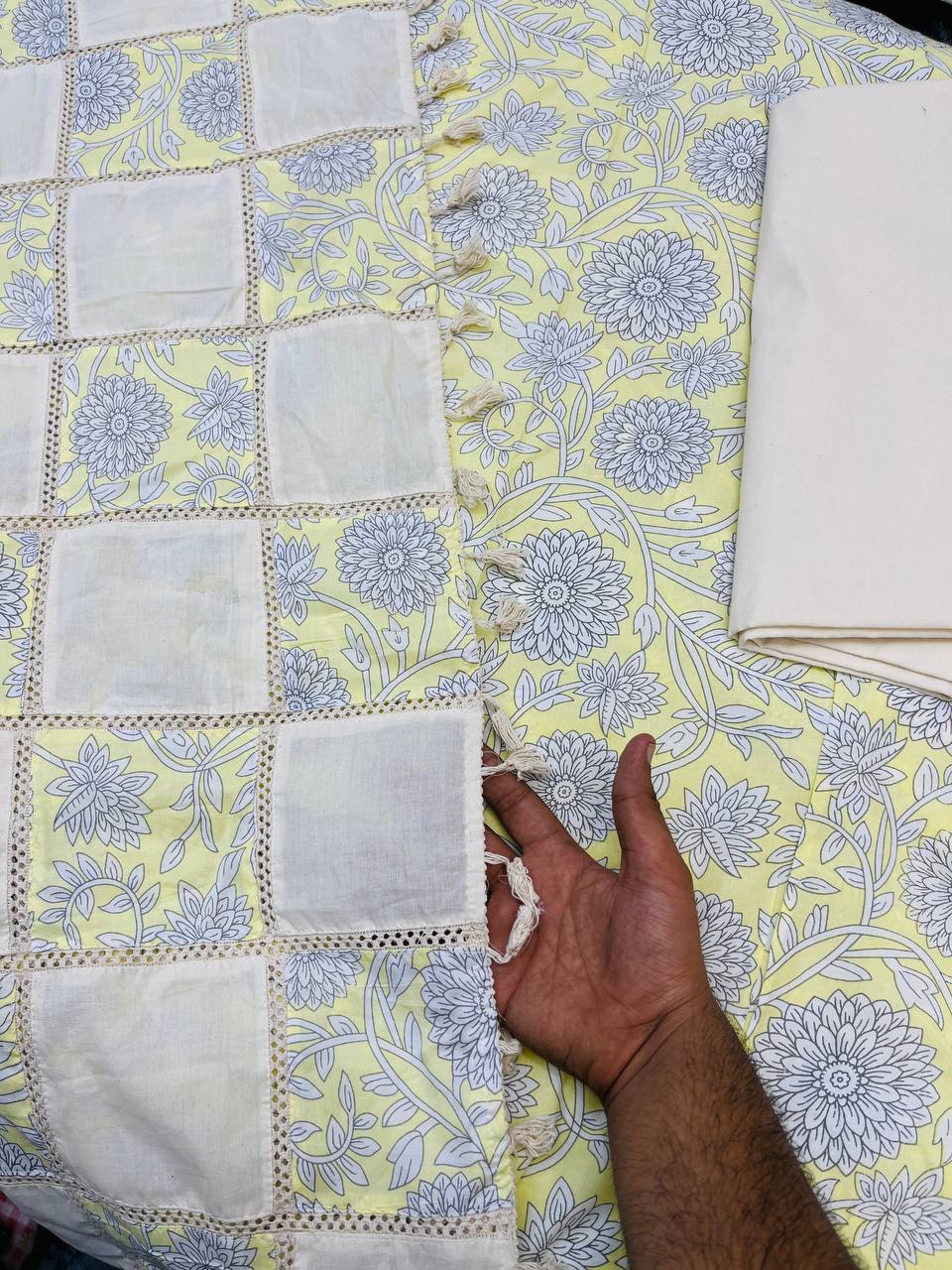 Premium Pure Cotton 80*80 Suit With Dupatta (Fancy Dupatta Hand Work)