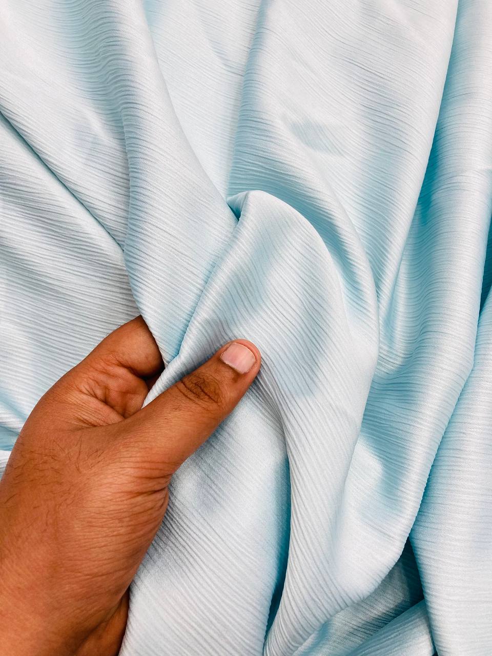 Most Premium Branded Imported Satin Crushed Fabric (Big WIDTH!!)