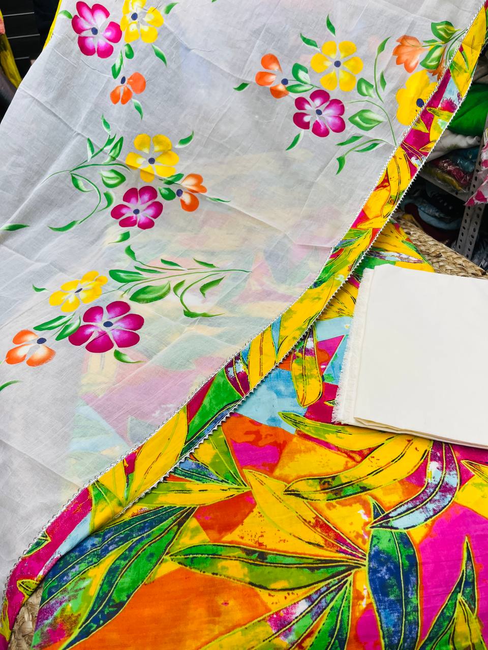 Premium Pure Complete Cotton Suit With Dupatta (Fancy Dupatta)