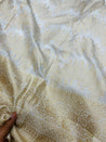 MOST Premium Russian (Cosmos) SILK FABRIC ZARI WORK (Dyeable Also)