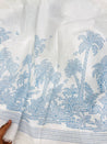 Most Premium BRANDED Pure LINEN Cotton PRINTED FABRIC (Big WIDTH!!)