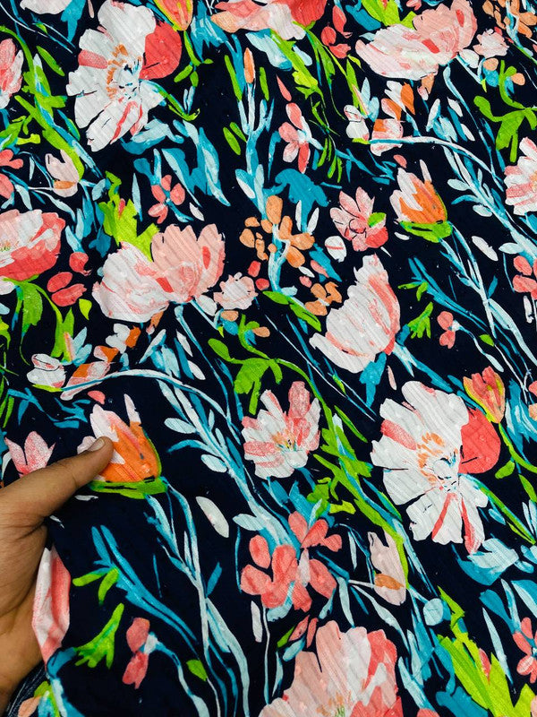 Most Premium Dobby Pure Modal Cotton Printed FABRIC (Big WIDTH!!)