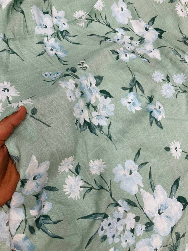 Most Premium BRANDED Pure LINEN Cotton PRINTED FABRIC (Big WIDTH!!)