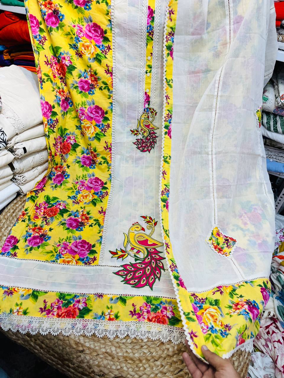 Premium Pure Cotton Suit With Dupatta (Fancy Dupatta)