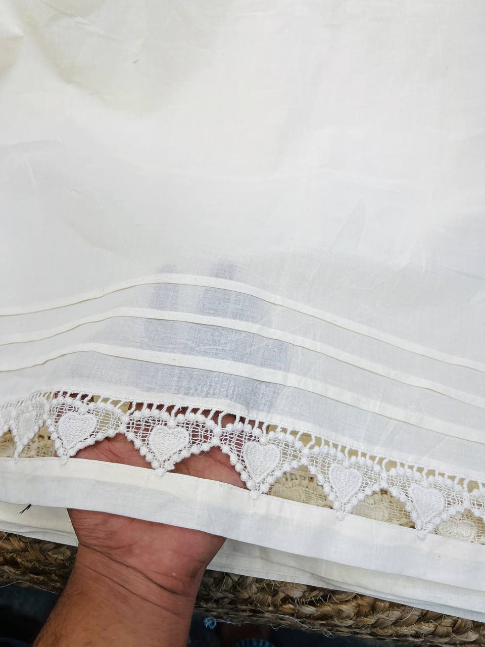 Premium Pure Cotton Handwork Pintex Border