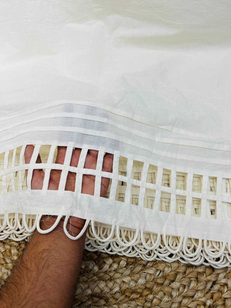 Premium Pure Cotton Handwork Pintex Border