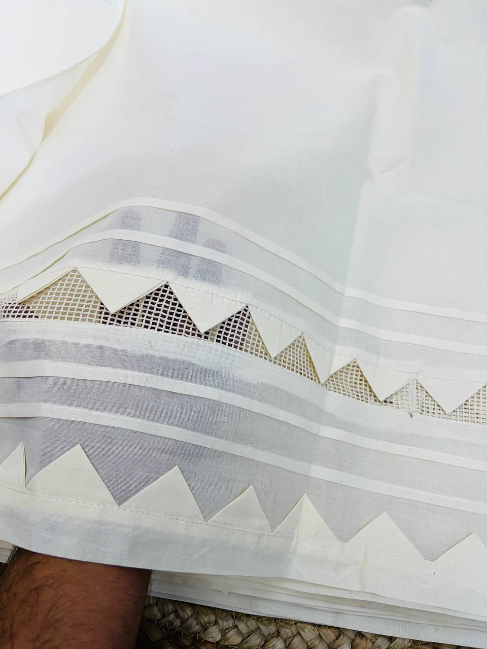 Premium Pure Cotton Handwork Pintex Border