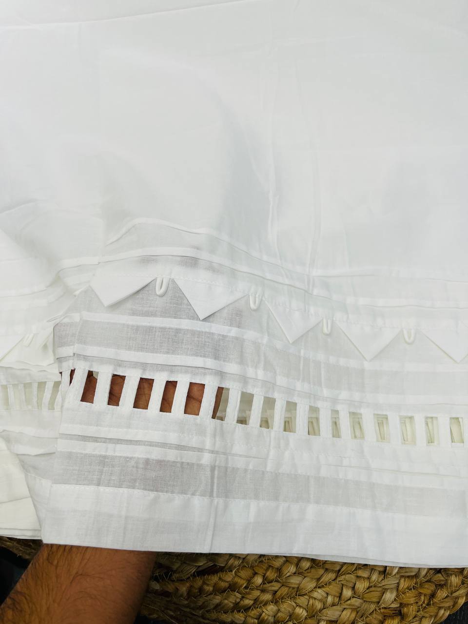 Premium Pure Cotton Handwork Pintex Border