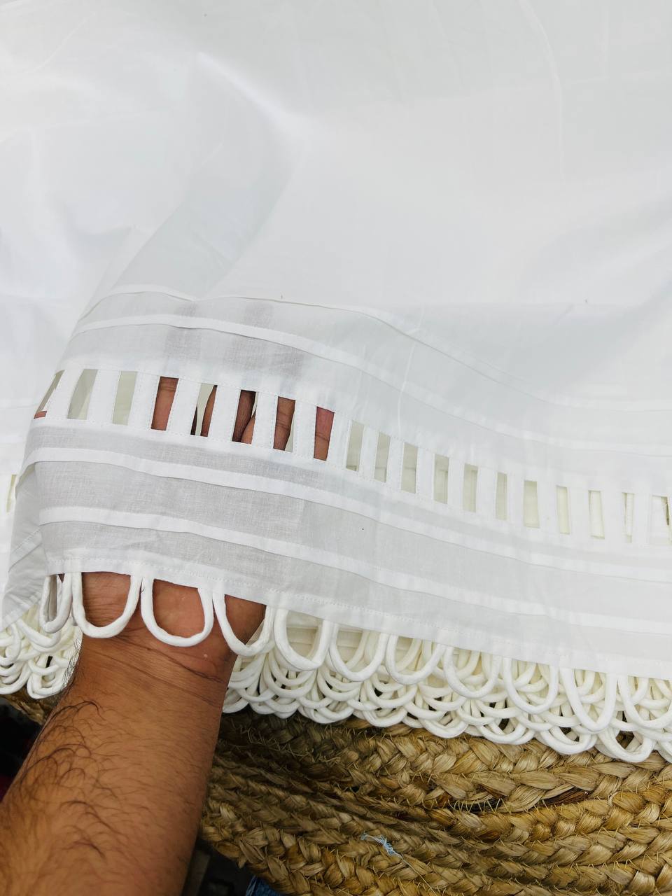 Premium Pure Cotton Handwork Pintex Border