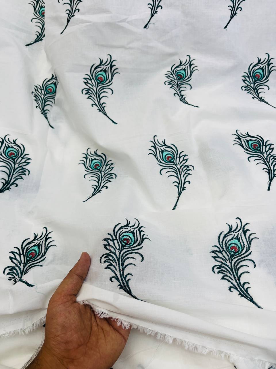 Premium Fine Thread Embroidery On Pure Cotton 80*80 FABRIC (Big WIDTH!!)