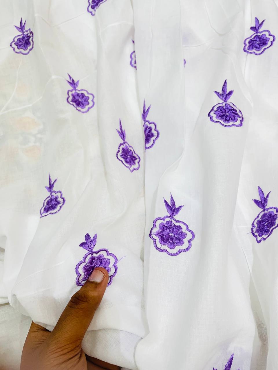 Most Premium Fine Thread Embroidery On Pure Cotton FABRIC (Big WIDTH!!)