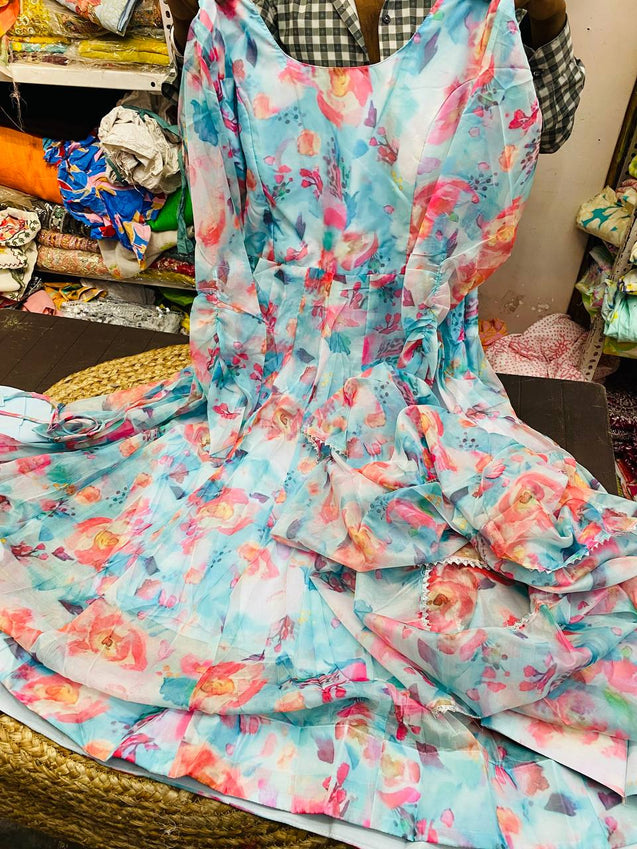 (SALE) Premium Anarkali Ready To Wear Complete Suit Set