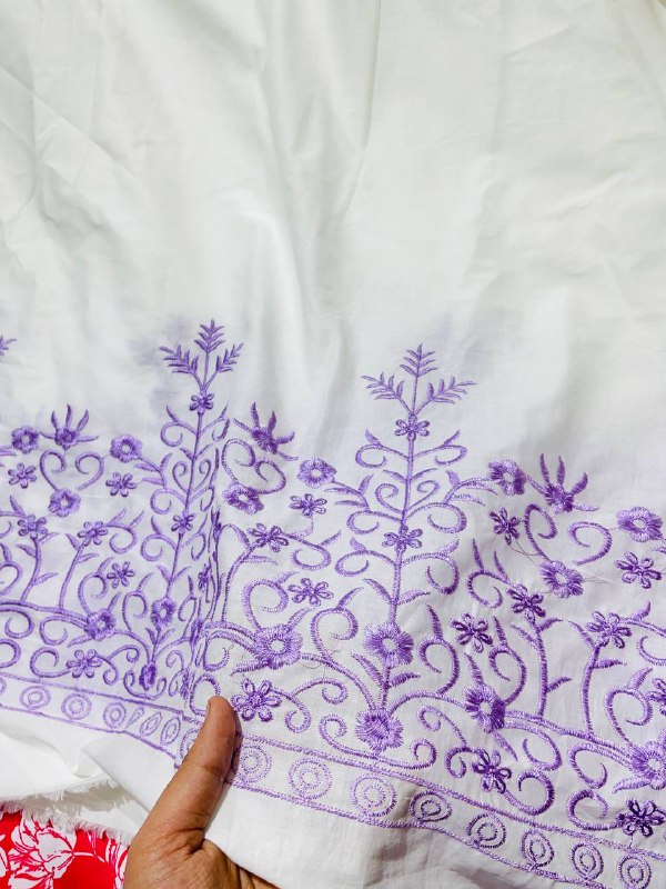 Most Premium Fine Thread Embroidery On Pure Cotton FABRIC (Big WIDTH!!)