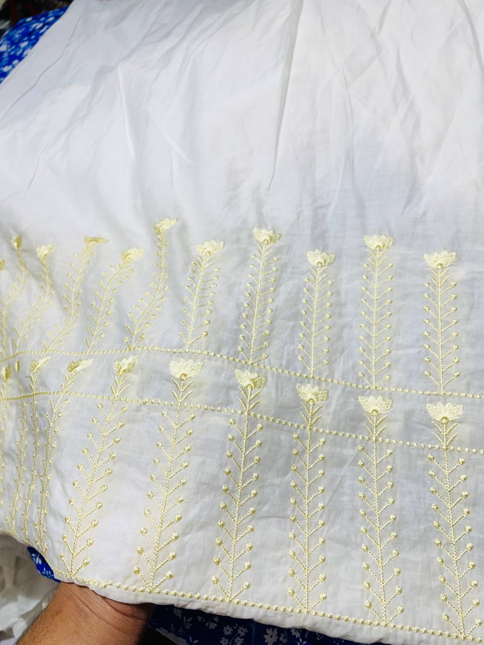 Most Premium Fine Thread Embroidery On Pure Cotton FABRIC (Big WIDTH!!)