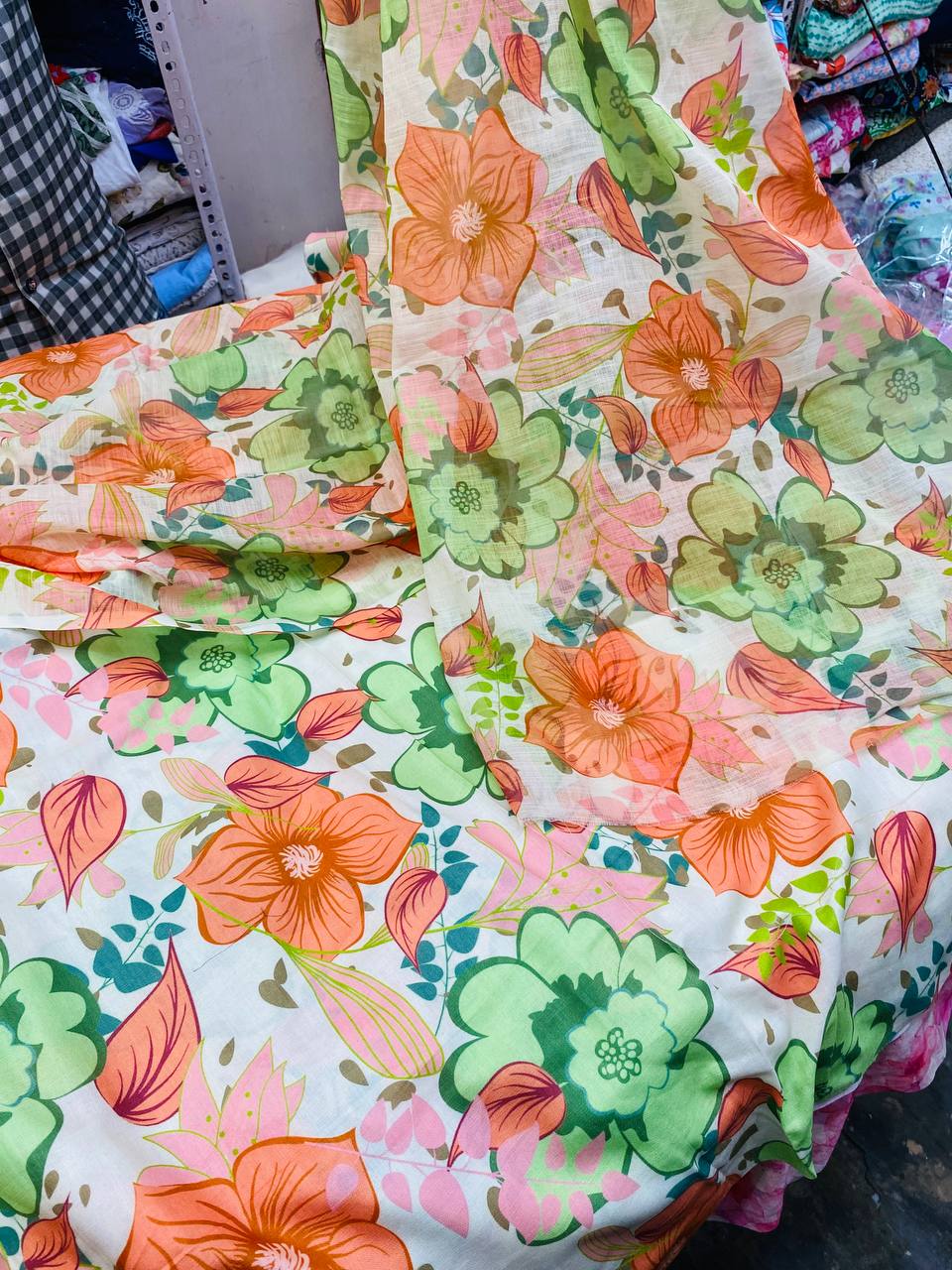 Premium Pure Linen Cotton Printed Suit Set