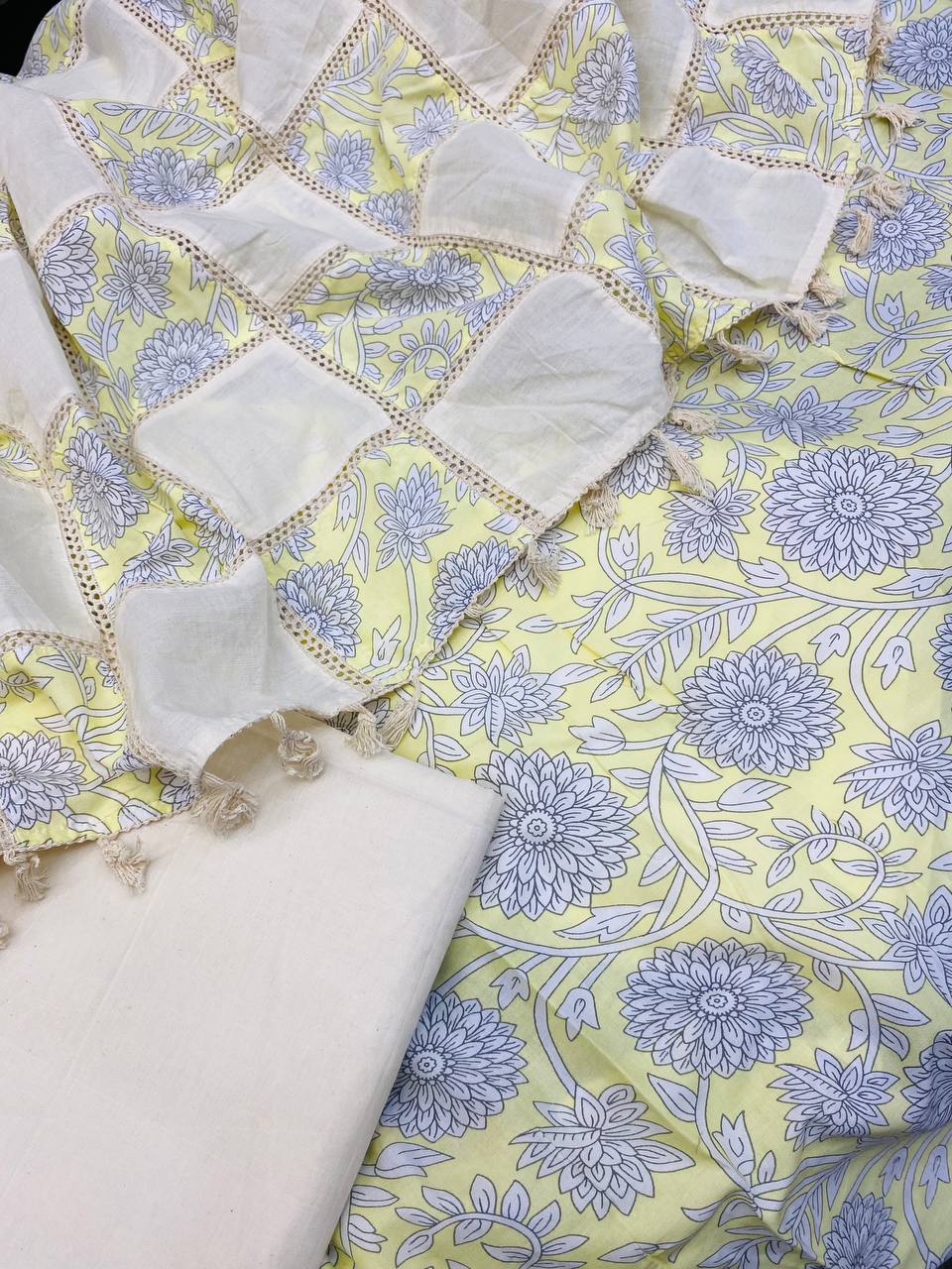 Premium Pure Modal Cotton Suit With Dupatta (Fancy Dupatta Hand Work)