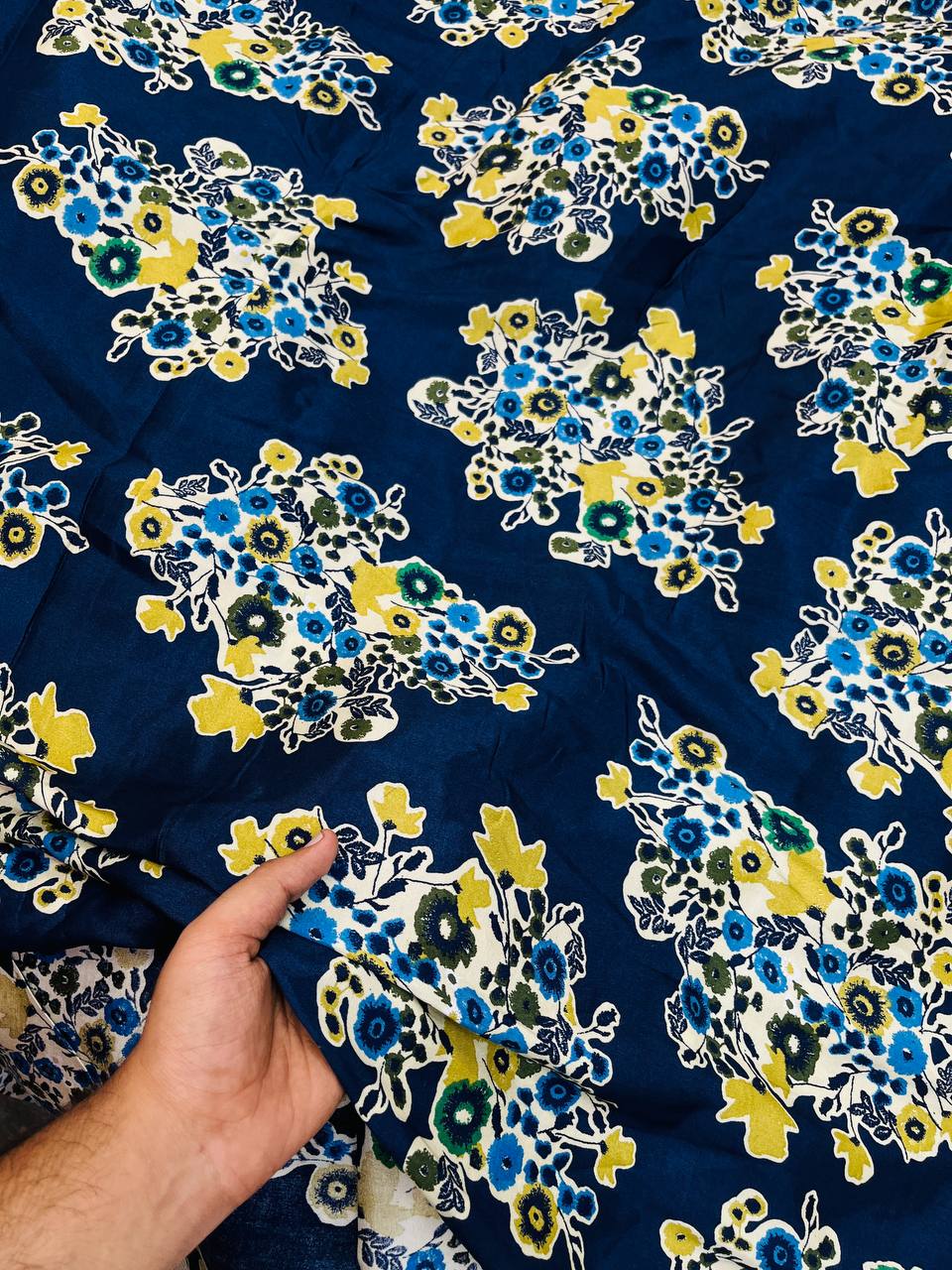 Premium Pure Natural Crepe Digital Printed Fabric (Big WIDTH!!)