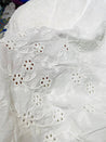 Premium Fine 3D Dori Imported Work With Chikan Hakuba On Pure Modal Cotton (Big WIDTH!!) (DYEABLE ALSO)