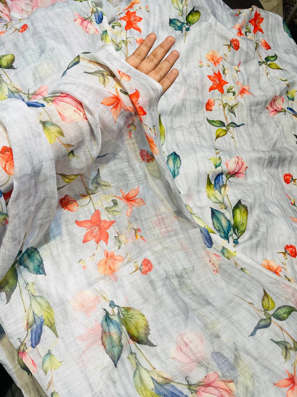 Pure Premium LINEN Cotton Suit (Shirt With Dupatta)