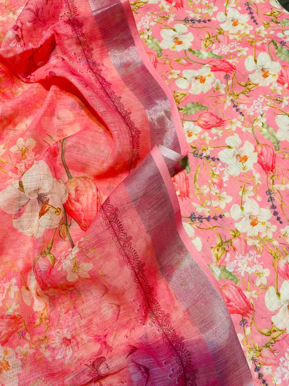 Pure Premium LINEN Cotton Suit (Shirt With Dupatta)