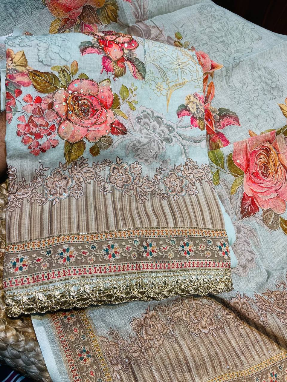 Pure Premium LINEN Cotton Suit (Complete Suit Set With Dupatta)