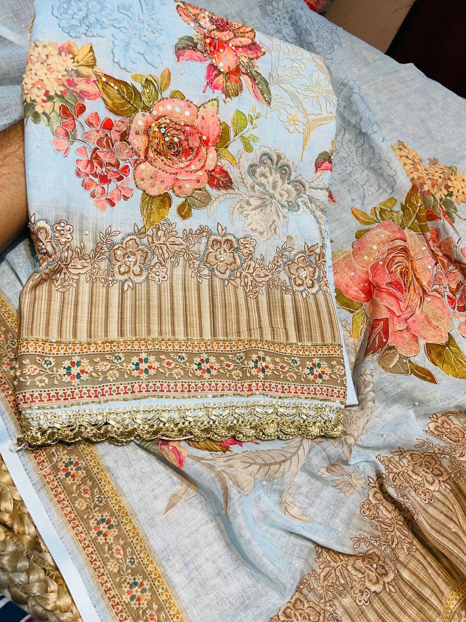 Pure Premium LINEN Cotton Suit (Complete Suit Set With Dupatta)