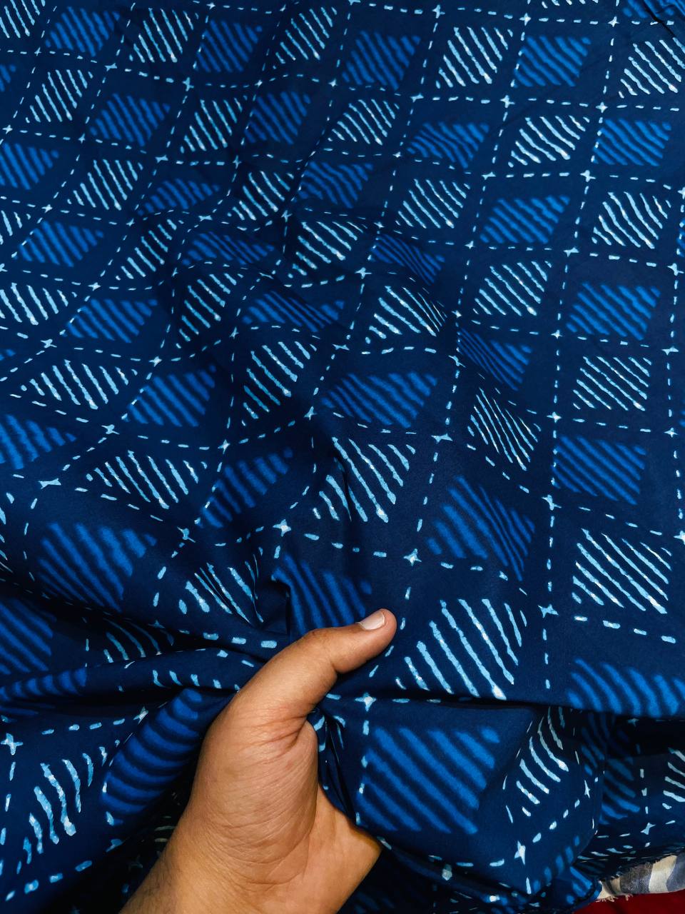 Most Premium Pure Cotton 80*80 Fabric With INDINGO PRINTED