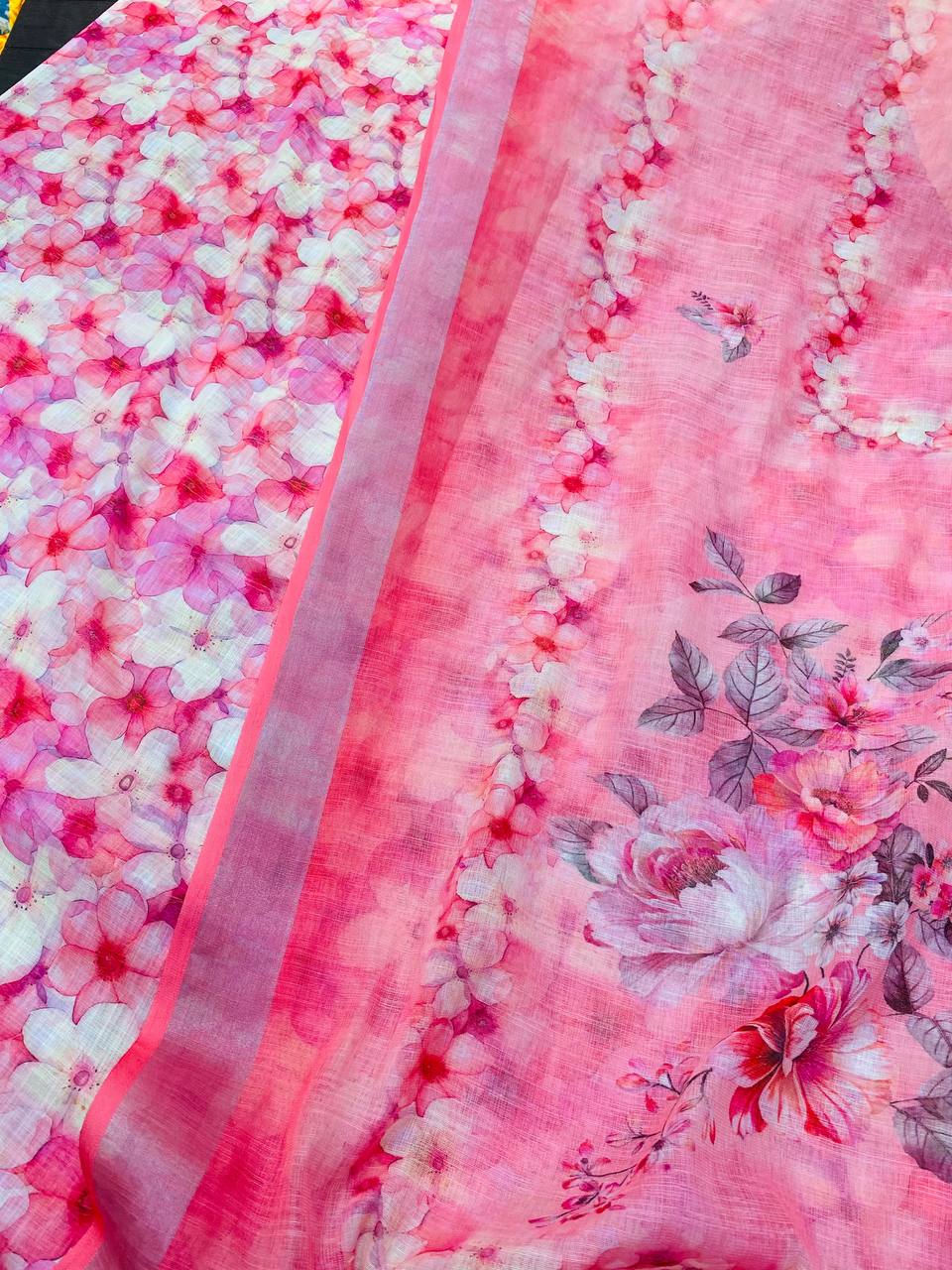 Pure Premium LINEN Cotton Suit (Shirt With Dupatta)