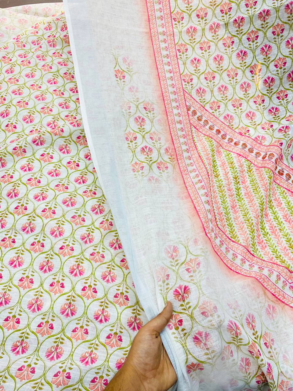 Pure Premium LINEN Cotton Suit (Shirt With Dupatta)