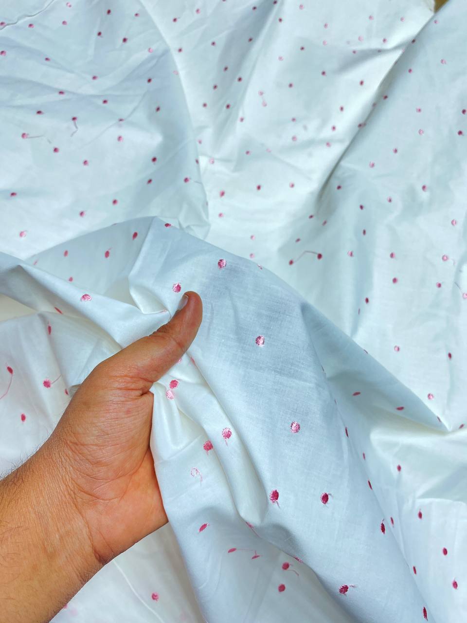 Premium Fine Thread Embroidery On Pure Modal Cotton FABRIC